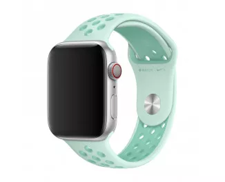Силиконовый ремешок для Apple Watch 42/44/45 mm Apple Nike Sport Band Teal Tint/Tropical Twist (MV852)