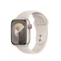 Силиконовый ремешок для Apple Watch 42/44/45 mm Apple Sport Band Starlight - S/M (MT3H3)