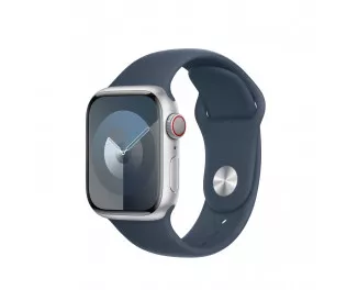 Силиконовый ремешок для Apple Watch 42/44/45 mm Apple Sport Band Storm Blue - M/L (MT3R3)
