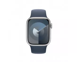 Силиконовый ремешок для Apple Watch 42/44/45 mm Apple Sport Band Storm Blue - M/L (MT3R3)