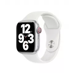 Силиконовый ремешок для Apple Watch 42/44/45 mm Apple Sport Band White - M/L (MP7H3)