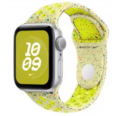 Силиконовый ремешок для Apple Watch 42mm Apple Nike Sport Band Volt Splash - S/M (MXU53)