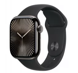 Силиконовый ремешок для Apple Watch 42mm Apple Sport Band Black - M/L (MXLK3)