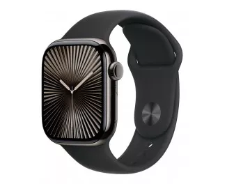 Силиконовый ремешок для Apple Watch 42mm Apple Sport Band Black - S/M (MXLJ3)