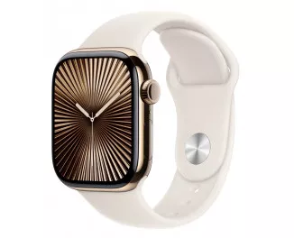 Силиконовый ремешок для Apple Watch 42mm Apple Sport Band Starlight - S/M (MXLL3)