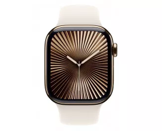 Силиконовый ремешок для Apple Watch 42mm Apple Sport Band Starlight - S/M (MXLL3)