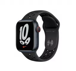 Силиконовый ремешок для Apple Watch 44/45/46 mm Apple Nike Sport Band Anthracite/Black (ML883)
