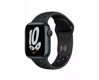 Силиконовый ремешок для Apple Watch 44/45/46 mm Apple Nike Sport Band Anthracite/Black (ML883)