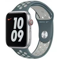 Силиконовый ремешок для Apple Watch 44/45/46 mm Apple Nike Sport Band Hasta/Light Silver (MJ6K3)