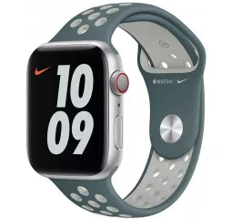 Силиконовый ремешок для Apple Watch 44/45/46 mm Apple Nike Sport Band Hasta/Light Silver (MJ6K3)