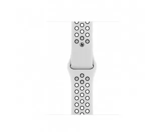 Силиконовый ремешок для Apple Watch 44/45/46 mm Apple Nike Sport Band Pure Platinum/Black (ML893)