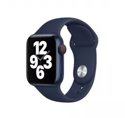 Силиконовый ремешок для Apple Watch 44/45/46 mm Apple Sport Band Deep Navy (MYAX2)