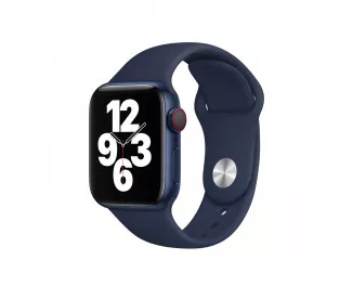 Силиконовый ремешок для Apple Watch 44/45/46 mm Apple Sport Band Deep Navy (MYAX2)