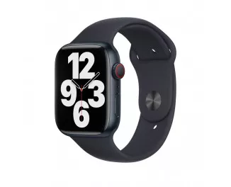Силиконовый ремешок для Apple Watch 44/45/46 mm Apple Sport Band Midnight (MKUQ3)