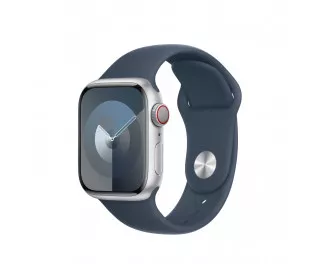 Силиконовый ремешок для Apple Watch 44/45/46 mm Apple Sport Band Storm Blue - M/L (MT3R3)