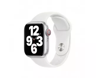 Силиконовый ремешок для Apple Watch 44/45/46 mm Apple Sport Band White - M/L (MP7H3)