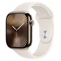 Силиконовый ремешок для Apple Watch 46 mm Apple Sport Band Starlight - S/M (MXM63)