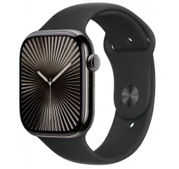 Силиконовый ремешок для Apple Watch 46mm Apple Sport Band Black - M/L (MXM43)
