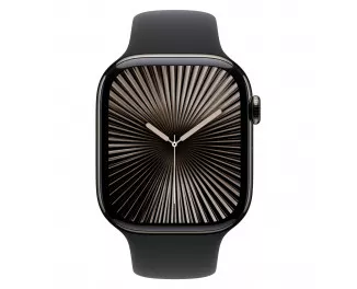 Силиконовый ремешок для Apple Watch 46mm Apple Sport Band Black - M/L (MXM43)