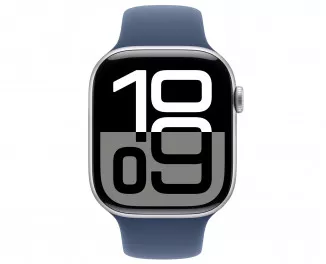 Силиконовый ремешок для Apple Watch 46mm Apple Sport Band Denim - S/M (MXLV3)