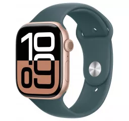 Силиконовый ремешок для Apple Watch 46mm Apple Sport Band Lake Green - M/L (MXLR3)