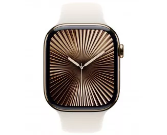 Силиконовый ремешок для Apple Watch 46mm Apple Sport Band Starlight - M/L (MXM73)