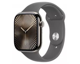 Силиконовый ремешок для Apple Watch 46mm Apple Sport Band Stone Gray - M/L (MXLY3)