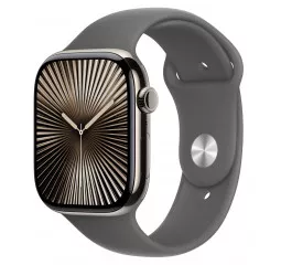 Силиконовый ремешок для Apple Watch 46mm Apple Sport Band Stone Gray - S/M (MXLX3)