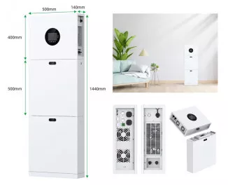 Система резервного живлення 2E PowerWall Vezha, 5000 Вт, 10.24 кВт/год, MPPT 5.5 кВт, WiFi, розширення ємності, паралельне підключення(2E-ESS-PWV5-10)