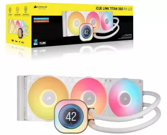 Система водяного охлаждения Corsair iCUE Link Titan 360 RX LCD White AIO (CW-9061026-WW)