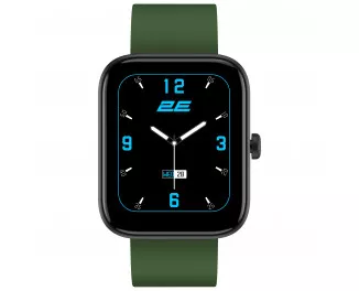 Смарт-годинник 2E Alpha SQ Music Edition 46mm Black-Green (2E-CWW40BKGN)