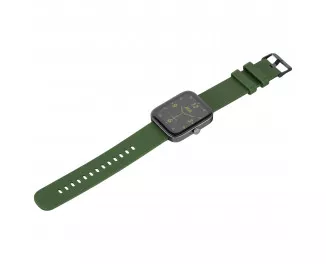 Смарт-годинник 2E Alpha SQ Music Edition 46mm Black-Green (2E-CWW40BKGN)