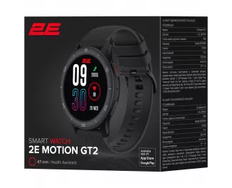 Смарт-часы 2E Motion GT2 47mm Black (2E-CWW21BK)