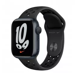 Смарт-часы Apple Watch Nike Series 7 GPS 41mm Midnight Aluminum Case with Anthracite/Black Nike Sport Band (MKN43)