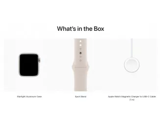 Смарт-часы Apple Watch SE 2 (2023) GPS 40mm Starlight Aluminum Case with Starlight Sport Band - M/L (MR9V3QP/A)