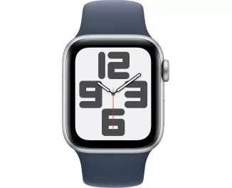 Смарт-часы Apple Watch SE 2 (2023) GPS 44mm Silver Aluminium Case with Storm Blue Sport Band - S/M (MREC3QP/A)