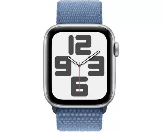 Смарт-часы Apple Watch SE 2 (2023) GPS 44mm Silver Aluminium Case with Winter Blue Sport Loop (MREF3)