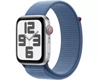 Смарт-часы Apple Watch SE 2 (2023) GPS + Cellular 40mm Silver Aluminum Case with Winter Blue Sport Loop (MRGQ3)