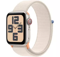 Смарт-часы Apple Watch SE 2 (2023) GPS + Cellular 44mm Starlight Aluminum Case with Starlight Sport Loop (MRH23)