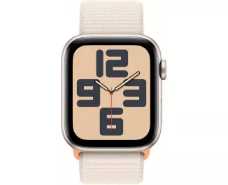 Смарт-годинник Apple Watch SE 2 (2023) GPS + Cellular 44mm Starlight Aluminum Case with Starlight Sport Loop (MRH23)