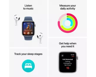 Смарт-годинник Apple Watch SE 2 (2024) GPS 40mm Midnight Aluminum Case with Black Solo Loop - Size 6 (MC0X4, MA9A4)
