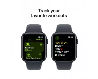 Смарт-годинник Apple Watch SE 2 (2024) GPS 40mm Midnight Aluminum Case with Black Solo Loop - Size 6 (MC0X4, MA9A4)