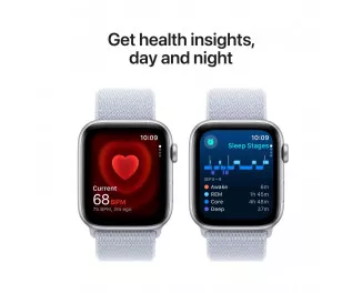 Смарт-часы Apple Watch SE 2 (2024) GPS 40mm Silver Aluminum Case with Blue Cloud Sport Loop (MXEE3)