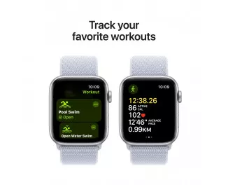 Смарт-часы Apple Watch SE 2 (2024) GPS 40mm Silver Aluminum Case with Blue Cloud Sport Loop (MXEE3)