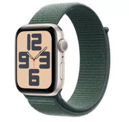 Смарт-часы Apple Watch SE 2 (2024) GPS 40mm Starlight Aluminum Case with Lake Green Sport Loop (MXEH3)