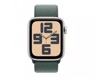 Смарт-часы Apple Watch SE 2 (2024) GPS 40mm Starlight Aluminum Case with Lake Green Sport Loop (MXEH3)