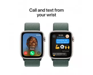 Смарт-часы Apple Watch SE 2 (2024) GPS 40mm Starlight Aluminum Case with Lake Green Sport Loop (MXEH3)