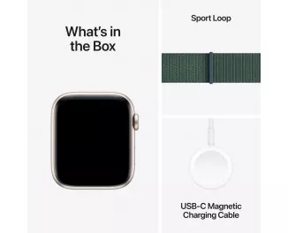 Смарт-часы Apple Watch SE 2 (2024) GPS 40mm Starlight Aluminum Case with Lake Green Sport Loop (MXEH3)