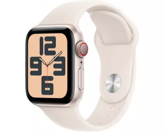 Смарт-часы Apple Watch SE 2 (2024) GPS + Cellular 40mm Starlight Aluminum Case with Starlight Sport Band - S/M (MXFY3, MXGJ3)