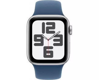 Смарт-часы Apple Watch SE 2 (2024) GPS + Cellular 44mm Silver Aluminum Case with Denim Sport Band - M/L (MXG53, MXGQ3)